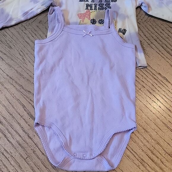 Little Miss Sunshine tie Dye top and tank onsie 18-24 month Z'Baby Company💜🤍 - Picture 5 of 11